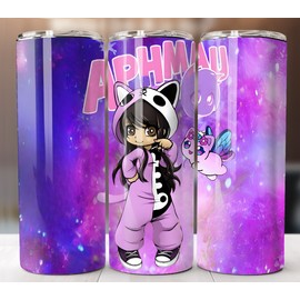 Slide Lock Aphmau Tumbler 20oz Travel Mug Stainless Steel Cup Straw