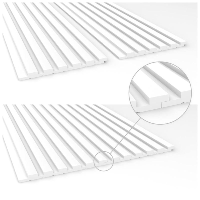 HEXIMO Slat Wall (0.46 m²) Made of XPS - Slats