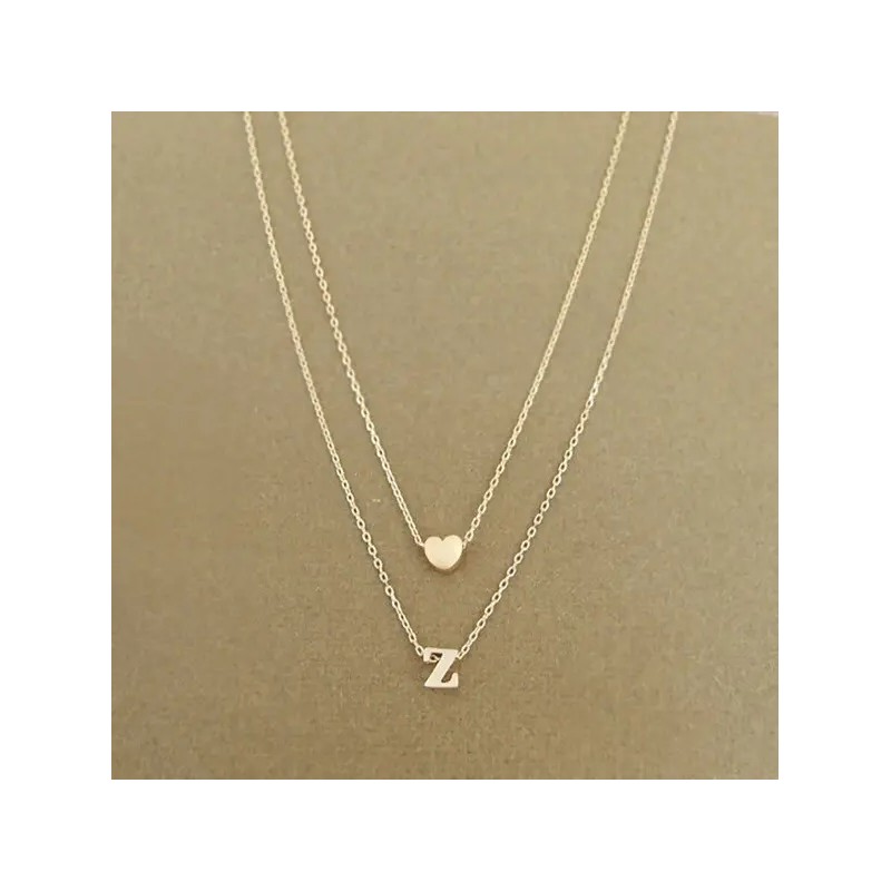 Collar De Corazón Con Inicial Collares Para Mujer