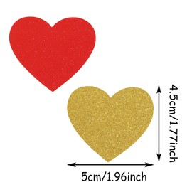 ONLYKXY Glitter Table Confetti Table Decor Scatter Glitter Confetti for Craft Birthday Wedding Theme Thanks Giving Party Valentine's Day Bless Confetti (Red/Gold, Big Love Heart Shape)