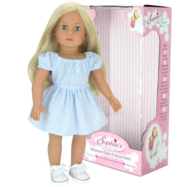 Sophia's 18 Inch Doll, 18 Inch Blonde Doll, Jointed Arms/Legs & Soft Body