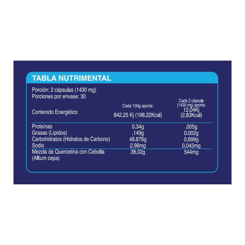 Nls Essentials Quercetina Antioxidante Antiinflamatorio Natural 60caps 544mg Por Dosis