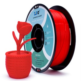 ZIRO Luminous ONLY by UV Light PLA, Fluorescence 1.75mm Filament, Glow Effect Bright Color PLA Material, Fit for Most FDM 3D Printers and Pen, 1KG Spool, Fluo Red
