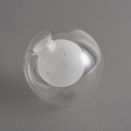 FMOPQ Lighting Replacement Glass Lampshade 4 Inch Milky White Glass Dome Cover Round Globe 0.8 Inch Fitter for G9 Bulb Replacement (transparent and white)