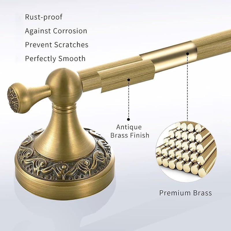Antique Brass Toilet Paper Holder Towel Ring, Antique Towel Hook