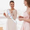 TxscOxwP1 7 Pieces Bachelorette Sashes Set - White Glitter Leather