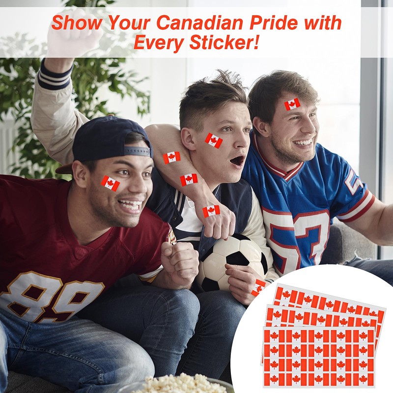 160 Pcs Small Canada Flag Stickers, Vinyl Maple Leaf World