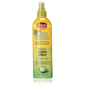 AFRICAN PRIDE Olive Miracle Braid Sheen Spray 12 Oz (438125)