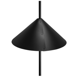 Squirrel Baffle for Bird Feeder Pole, 19-Inch Bird Feeder Squirrel Proof, Baffle Guard, Pole Mount, 2 Pack, Black