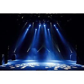 7x5ft Stage Spotlight Backdrop for Photography Blue Light Concert Background Superstar Drama Play Live Music Show Backdrop Party Decorations Banner Kids Adults Portrait Shooting Studio Props