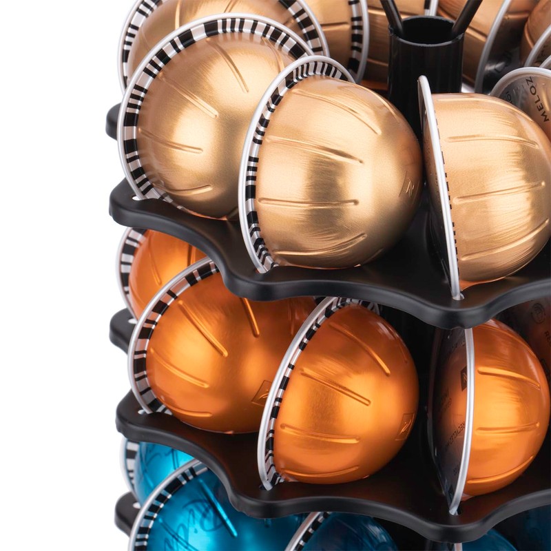 HiveNets 4 Tier Coffee Pod Holder Carousel for Vertuo Pod