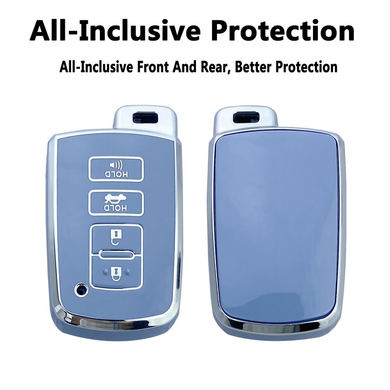 Yuebutor Key Fob Cover Case Compatible with Toyota Highlander Camry