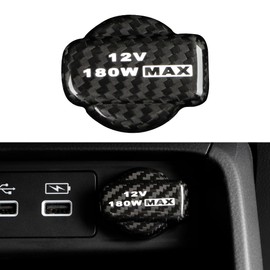 JSWAN - Tapa para encendedor de cigarrillos de fibra de carbono compatible con Honda Civic Type R FL5 CRV Pilot (2023 a 2026) consola central para encendedor de cigarrillos accesorios interiores