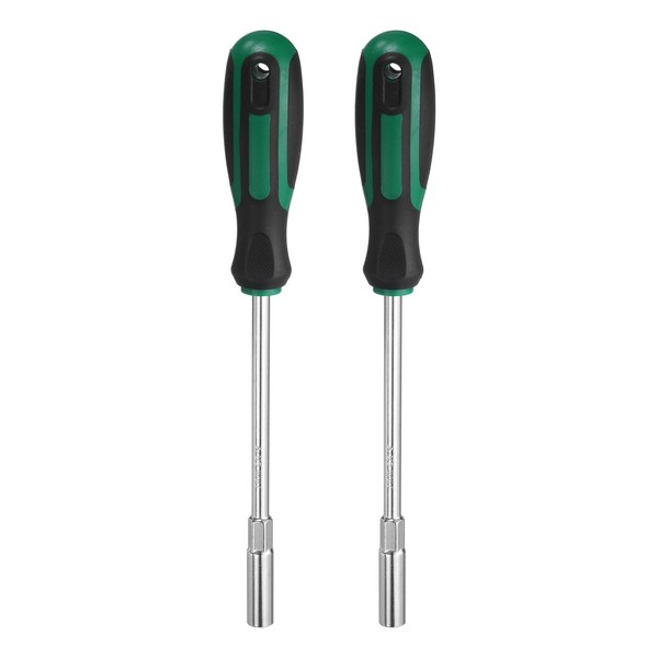 sourcing map 2pcs Metric Nut Driver 7mm Dia 150mm Round