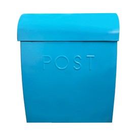 NACH Wall Mount Mailboxes for Outside, 12.75 x 10.75 x 5 inches, Blue Mailboxes for Outside Wall Mount, Waterproof - The Sylvia Mailbox