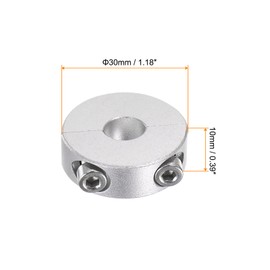 QUARKZMAN Split Adjustment Rings 10 mm 30 mm AD 10 mm Wide Aluminium Alloy Depth Stop Rings Clamp for Plugs Position Holder Gears Machine Aid Industrial Anodizing Pack of 2