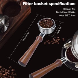 ZOBMIO Bottomless Portafilter 54 mm with Puck Screen - Professional Espresso Accessory for Breville, De'Longhi, Gaggia Coffee Machines - Perfect for Home Baristas & Coffee Enthusiasts