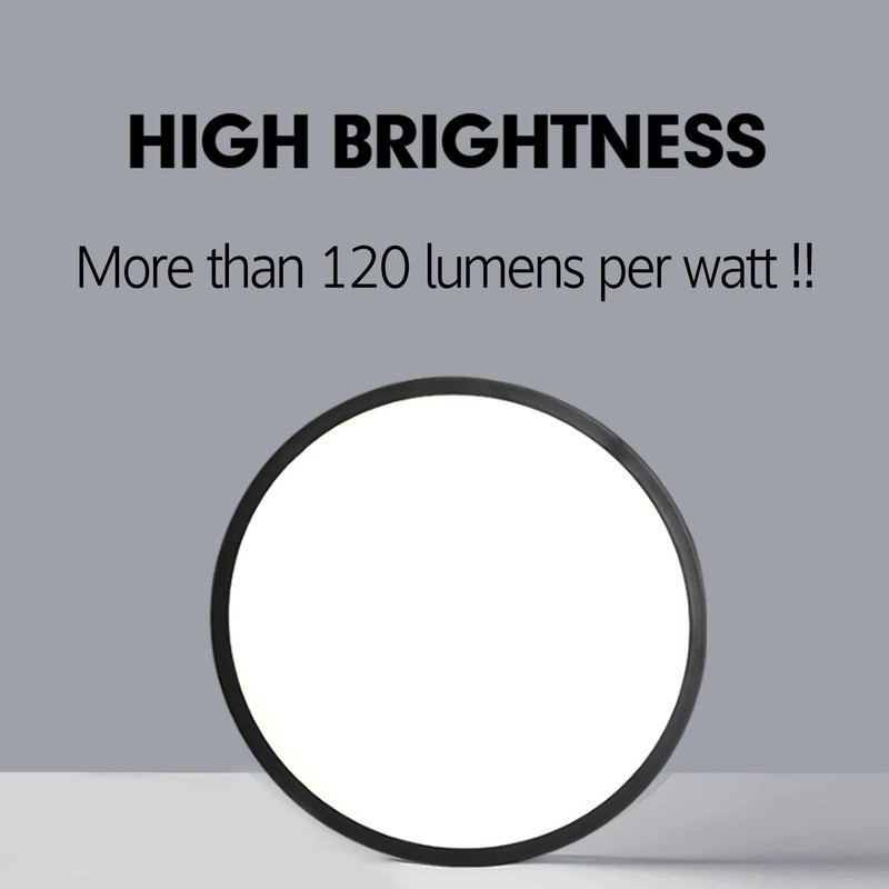 LED Ceiling Light Fixture, Black Thin LED Ceiling Lamp,Surface Mount