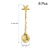 sourcing map 8pcs Star Shaped Spoons, 4.3 Inch Coffee Spoon,