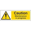 V Safety Caution, Maintenance In Progress Warning Sign - 300mm