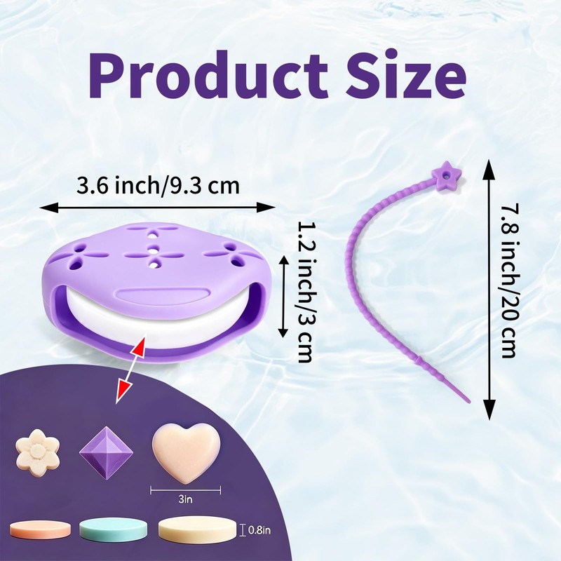 3 Pack Shower Steamer Holder with Suction Cups, Adjustable Lanyard