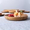 cluzelar Bamboo Plates 7.5Inch Round Bamboo Plates Reusable Dinner Plates