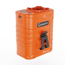 CHARMP - Ventilador de clip de cintura – Ventilador de cinturón recargable de 5000 mAh, viento ultra fuerte, ventilador de cintura portátil con tiempo de funcionamiento de 29 horas, 5 velocidades, luz