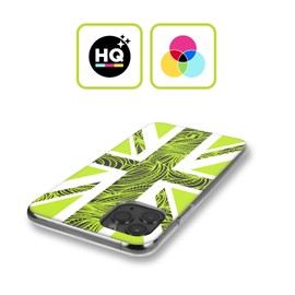 Head Case Designs Neon Green Rope Union Jack Collection Soft Gel Back Case Cover for BlackBerry Leap