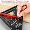 GORWARE Woodworking Triangle Ruler Aluminum Alloy Carpenter Framing Square Adjustable