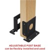 Wpbhk 4Pcs Wood Fence Pergola Post Base Brackets kit Fit