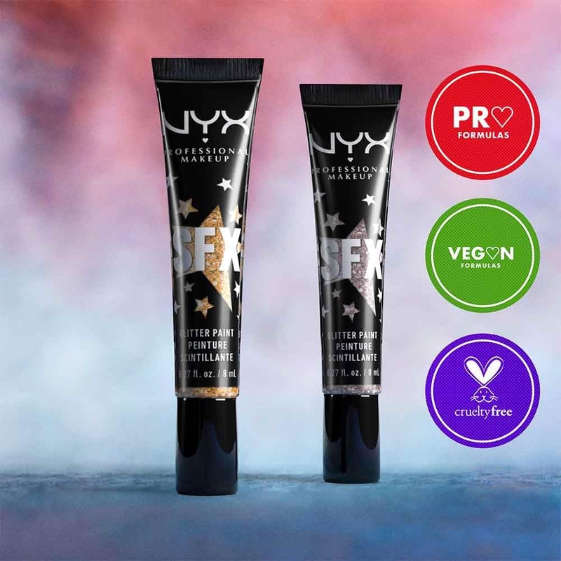 Nyx Professional Makeup, Glitter para cara y cuerpo, Tono Plateado
