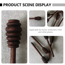 FUNOMOCYA Reusable Honey Wand Spoons Honey Stirrer Stick for Honey Jar Wood Material