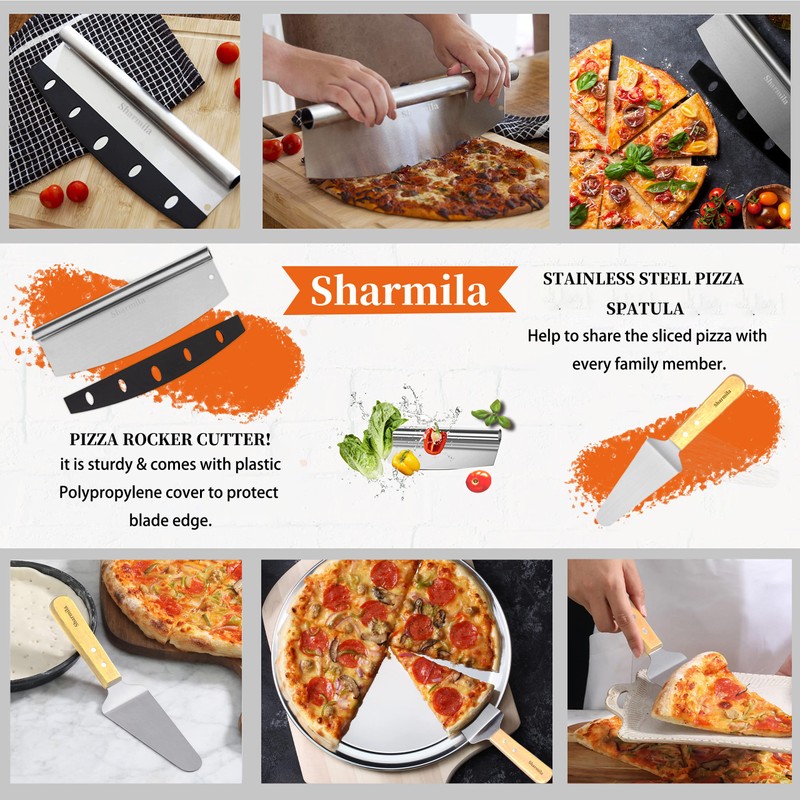 Sharmila Pizza Peel 12 Inch, Aluminum Pizza Paddle with Foldable