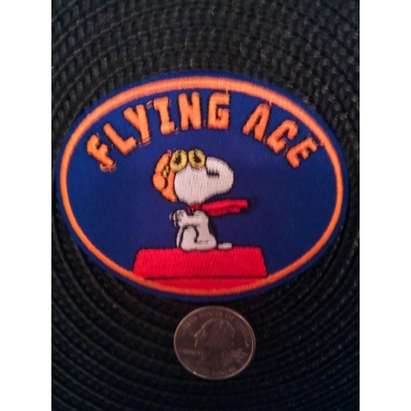Kalan SNOOPY PEANUTS Flying Ace iron on patch Appx 3"