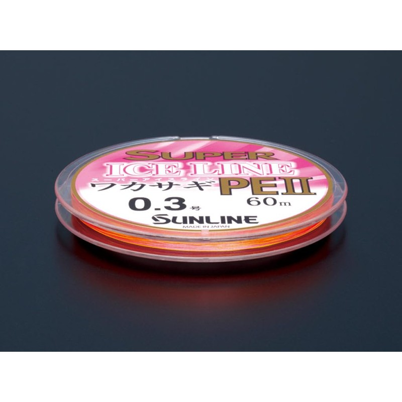 サンライン(SUNLINE) ワカサギ釣り用3本撚りPEライン スーパーアイスライン ワカサギPE II 30m ピンク/オレンジ/イエロー 0.2号