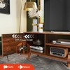WLIVE Mid-Century Modern TV Stand for 55/60 Inch TV, Entertainment