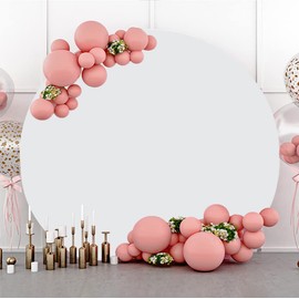 Aoihrraan 200 cm Diameter Plain White Round Photography Background White Background Plain Background Wedding Birthday Banquet Press Conference Graduation Children Portrait Photos Props