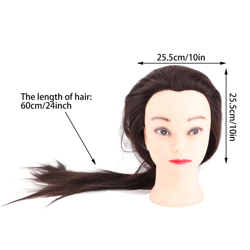 24in Salon Hairdressing Training Head Model Mannequin Cosmetology Practice With