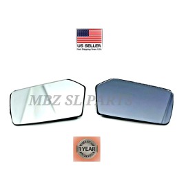 MBZ SL W107 W114 W115-116-123 Pair of side Exterior Mirror Glass Left & Right Mercedes