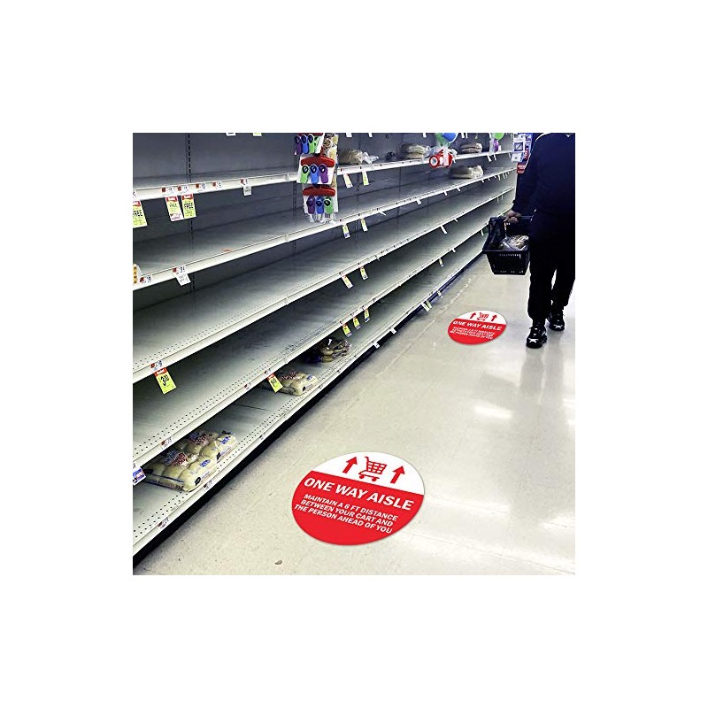 Public Safety Sign One Way Aisle Non-Slip Floor Graphic |