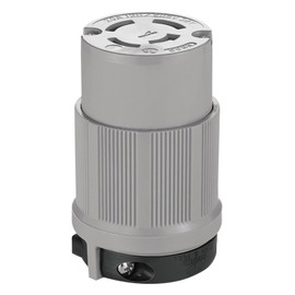 Cooper Wiring Devices 7413C 20 Amp 120/208V Safety Grip Connector, Gray