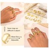 WAINIS 12 Pcs Chunky Gold Open Rings for Women Band
