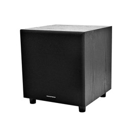 Monoprice 60-Watt Powered Subwoofer - 8 Inch With Auto-On Function, For Studio And Home Theater Black