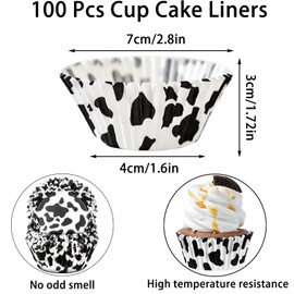 100 Count Cupcake Liners Standard Baking Cups Food Grade Muffin Liners No Smell Cupcake Wrappers Greaseproof Paper for Birthday Party Wedding