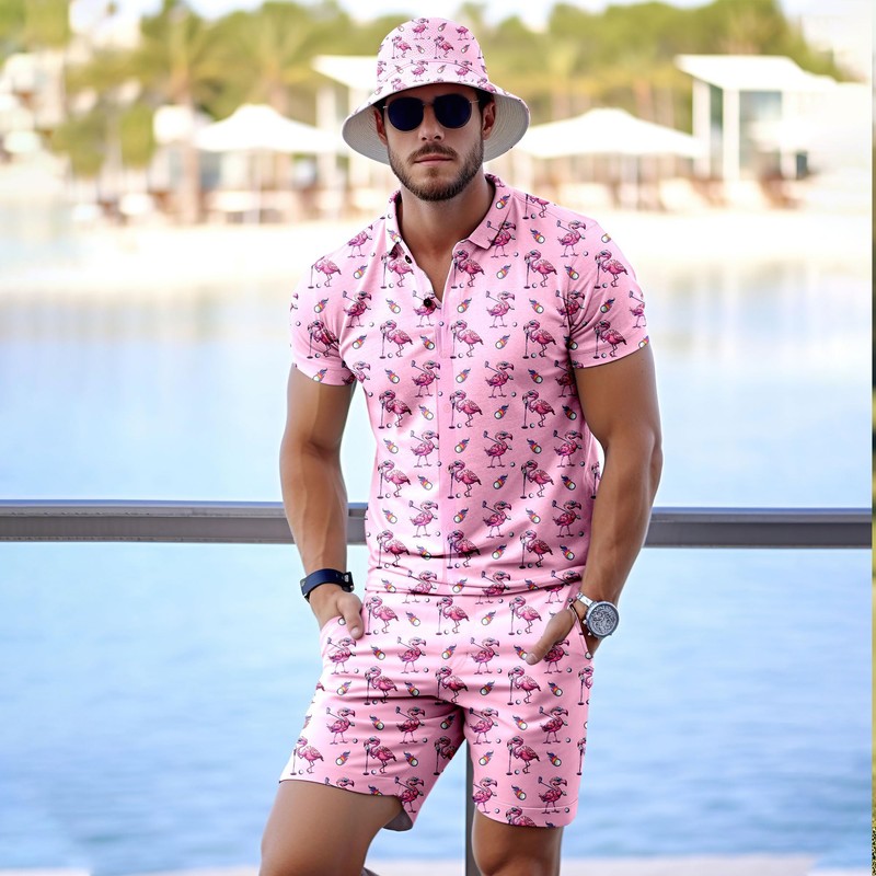 VUGOTU Men's 2 Piece Tracksuit 80s 90s Outfit Button Down