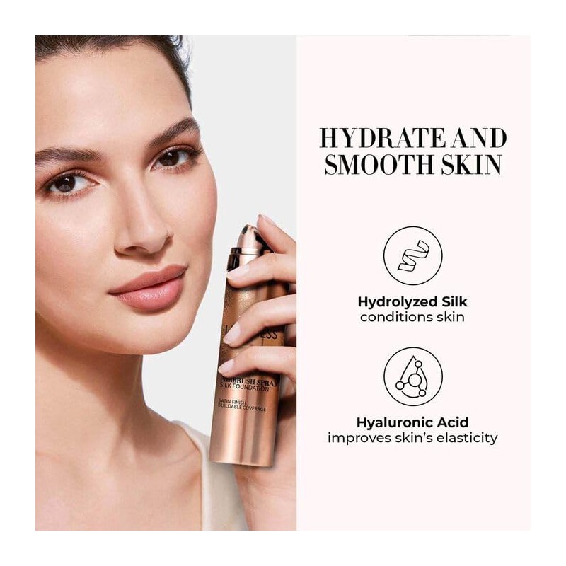 LUMINESS Silk Airbrush Spray Foundation & Buffing Brush Kit –