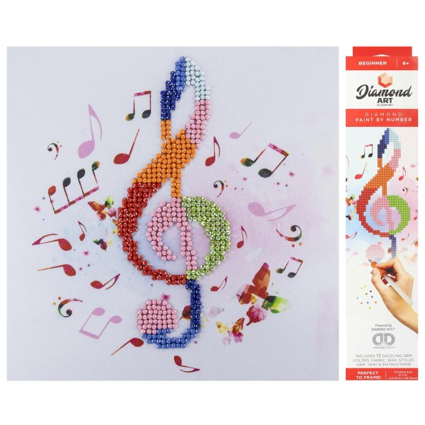 Not Available Diamond Art Kit 8x8" Beginner Treble Clef DMA50458