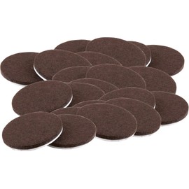 softtouch 3" Round Heavy Duty Self Stick Felt Furniture Pads, Protect Hardwood Floors from Scratches,Brown (24 Pack)