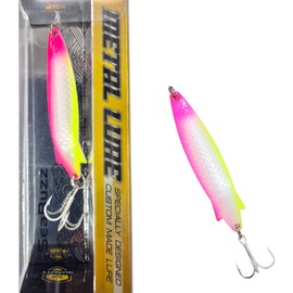 SEABUZZ Asymmetric Blinker 22 g/7.5 cm - Pike Bass Zander Fishing Lure - Bait with Treble Hook - Metal Spoon Hard Bait - Spinner Fishing Sport Set - Fishing Spoon - Pike Bait - Perch Bait (PLM)