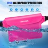 2-Pack Waterproof Pouch Bag with Waist Strap, Pink and black,